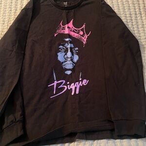 GAP Kids Black Long Sleeve Tee with Pink Graphic